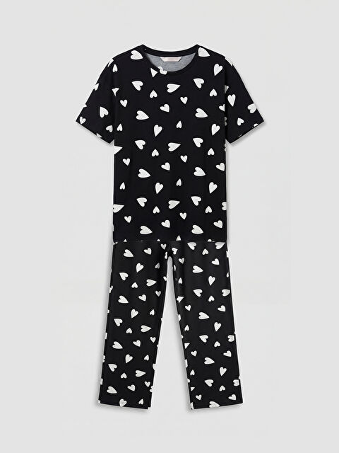 LCW DREAM Kalp Desenli Kadın Pijama Takım - S6AJ71Z8-SW5