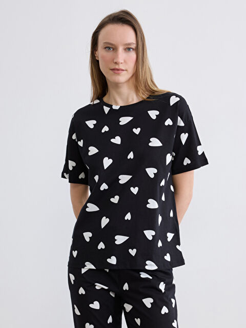 LCW DREAM Kalp Desenli Kadın Pijama Takım - S6AJ71Z8-SW5