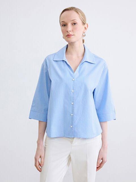 LCW EVERYDAY Chemise BLEU Femme - S6AJ87Z8-LEN