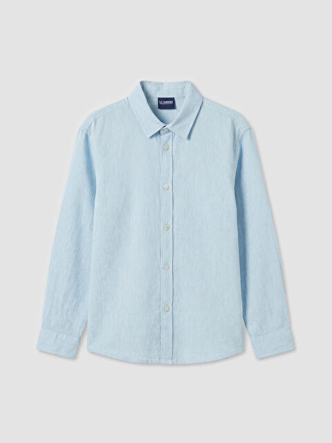 LCW Kids Uzun Kollu Armürlü Erkek Çocuk Gömlek - S6AK00Z4-K00