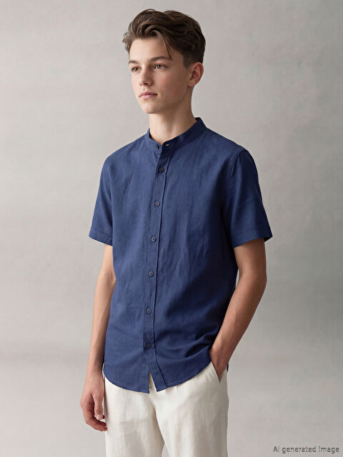 LCW Kids Hakim Yaka Basic Erkek Çocuk Gömlek