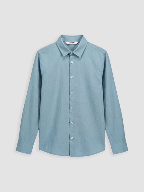 LCW Kids Uzun Kollu Erkek Çocuk Poplin Gömlek - S6AK17Z4-GWP