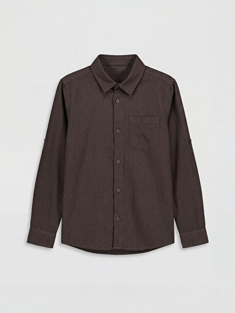 LCW Kids Uzun Kollu Erkek Çocuk Poplin Gömlek - S6AK17Z4-HEC