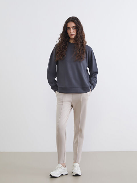 LCW Vision Soft Touch Women's Sweatpants with Elastic Waistband - S6AK42Z8-FJS