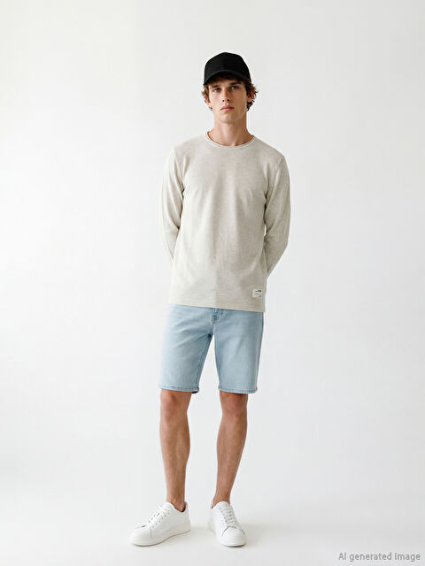 LCW Jeans Slim Fit Men's Denim Shorts