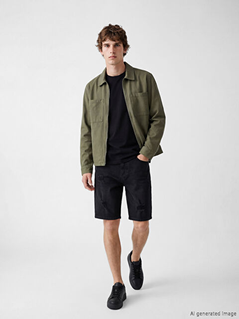 LCW Jeans Man BLACK Denim Shorts