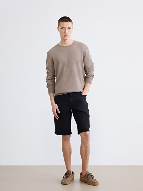 LCW Jeans Man BLACK Denim Shorts - S6AK71Z8-326