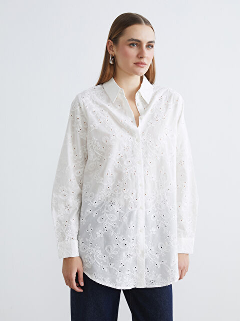 LCWAIKIKI Classic Openwork Women's Shirt Tunic - S6AL25Z8-Q6K