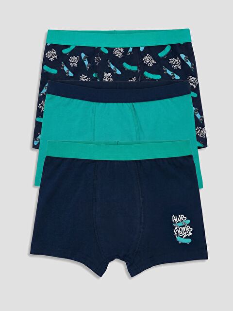LCW Kids Baskılı Erkek Çocuk Boxer 3'lü - S6AL85Z4-LSJ