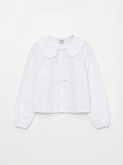 LCW Kids Košulja od poplina sa dugim rukavima i bebim okovratnikom za devojčice - S6AN02Z4-Q6K