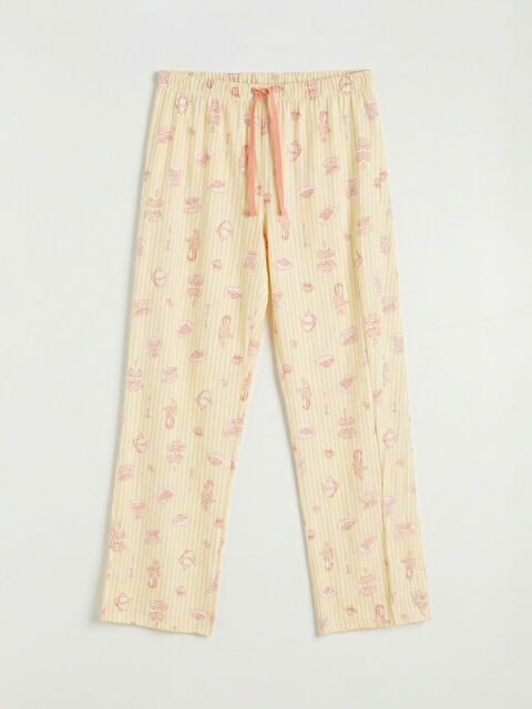 LCW DREAM Beli Lastikli Desenli Kadın Pijama Altı - S6AO07Z8-LRA