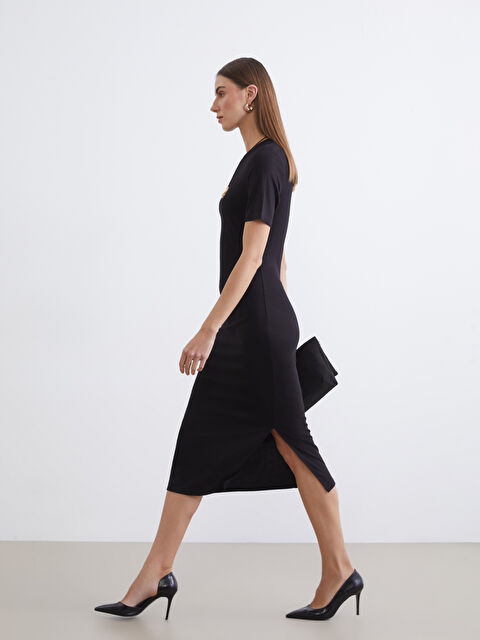 LCWAIKIKI Classic Žena CRNA Haljina - S6AO19Z8-CVL
