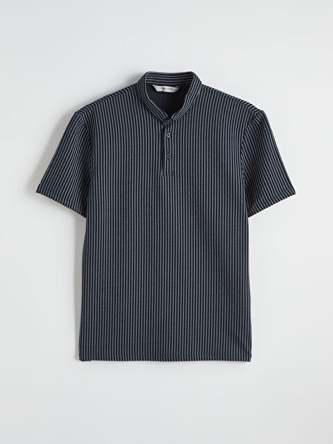 LCW Vision Hakim Yaka Çizgili Erkek Tişört - S6AO58Z8-LGS