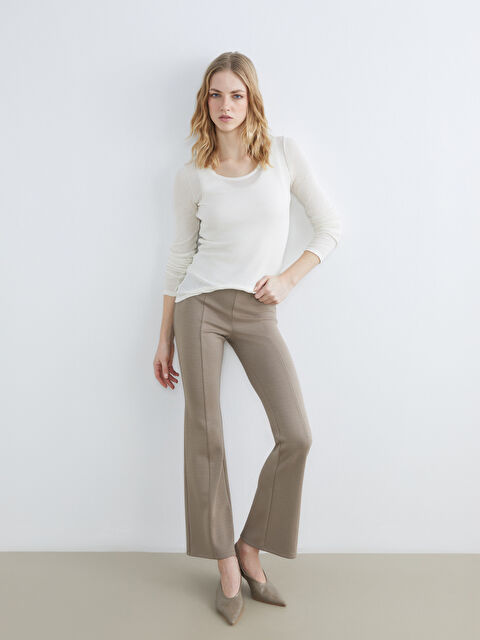 LCW Vision Extra Slim Fit Flare Women's Trousers - S6AO62Z8-H8Z