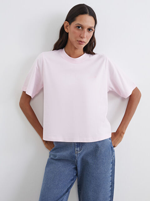 LCW Vision Bisiklet Yaka Kadın Tişört	 - S6AO63Z8-JH4