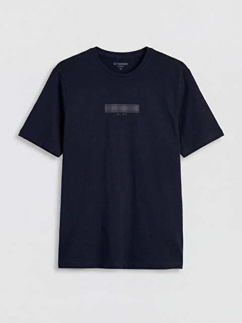 LCWAIKIKI Classic Bisiklet Yaka Erkek Penye Tişört - S6AO90Z8-DWP