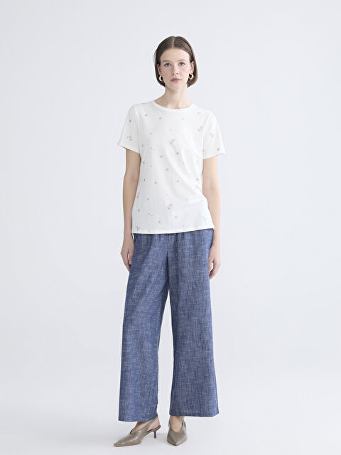 LCWAIKIKI Classic Elasticated Waist Wide Leg Women's Trousers - S6AO97Z8-1J2