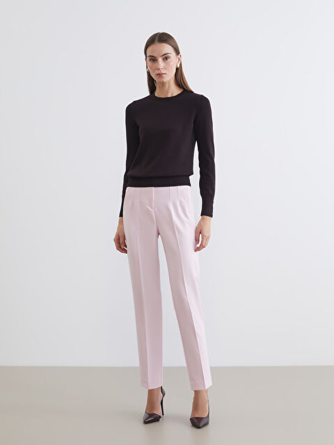 LCWAIKIKI Classic High Waist Pleated Women's Cigarette Trousers - S6AP07Z8-EL5