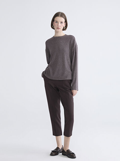 LCWAIKIKI Classic ქალი ყავისფერი შარვალი - S6AP08Z8-ZUP