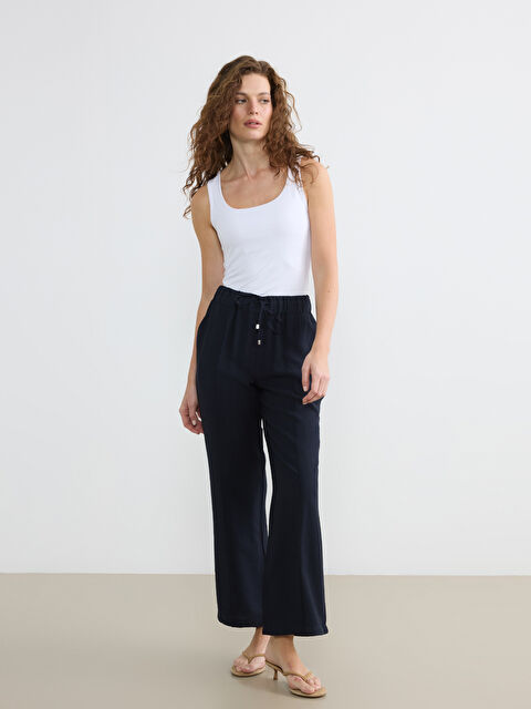 LCWAIKIKI Classic Elasticated Waist Wide Leg Women's Trousers - S6AP10Z8-E1J
