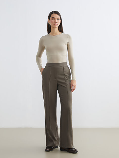 LCWAIKIKI Classic Women's Wide-Leg Trousers with Elastic Waist - S6AP12Z8-ZSV