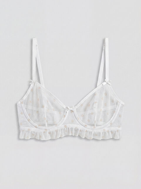 LCW DREAM Balenli Dolgusuz Desenli Tişört Sütyen