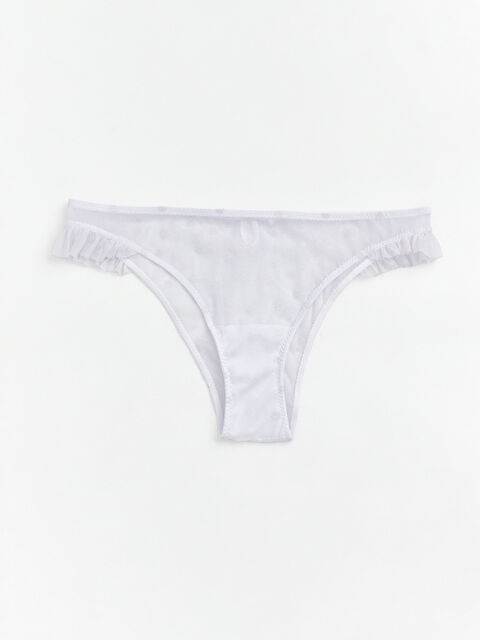 LCW DREAM Fırfırlı Desenli Fantezi Brazilian Külot	 - S6AP26Z8-QVT