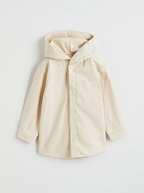 LCW baby Kapüşonlu Erkek Bebek Gömlek