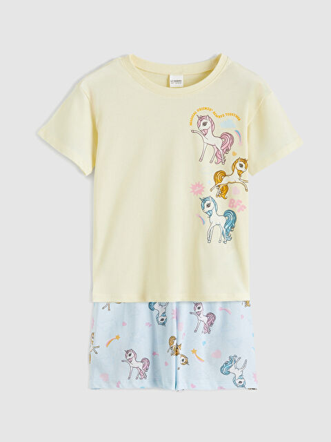 LC WAIKIKI Baskılı Kız Çocuk Şortlu Pijama Takımı - S6AP60Z1-FDQ