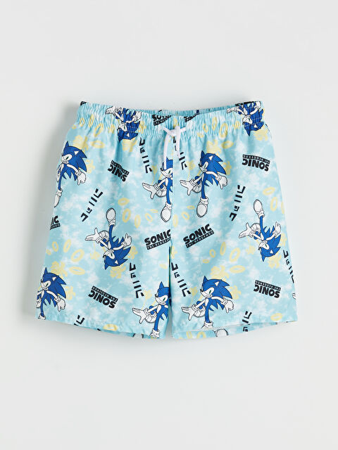 LCW Kids Sonic Baskılı Erkek Çocuk Deniz Şortu - S6AP99Z4-LQQ
