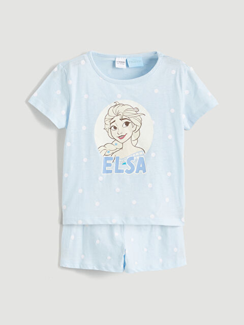 LCW Kids طقم بيجاما قصير أزرق فتاة - S6AQ03Z1-LQQ