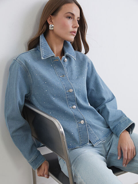 LCWAIKIKI Classic Woman INDIGO Denim Jacket - S6AQ15Z8-H45