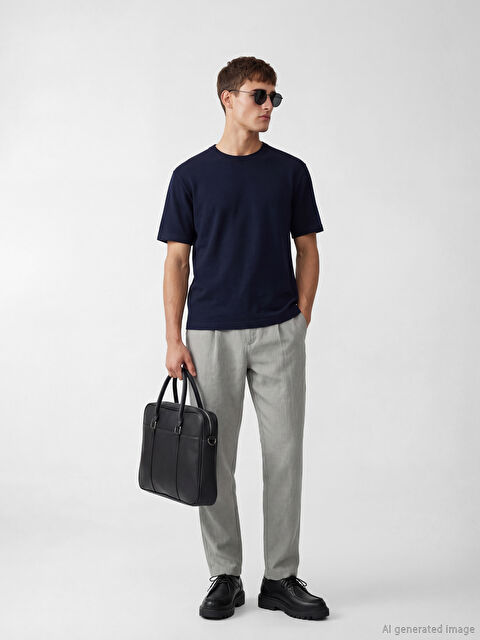 LCW Vision Standart Kalıp Erkek Dokulu Pileli Pantolon