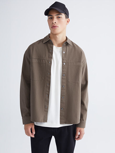 LCW Jeans Men's Loose Fit Denim Shirt - S6AQ33Z8-VG4