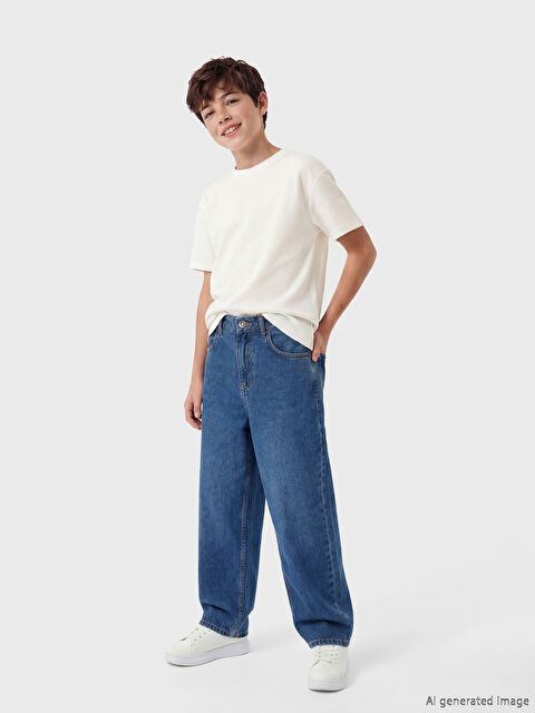 LCW Kids Loose Fit Erkek Çocuk Jean Pantolon - S6AQ75Z4-507