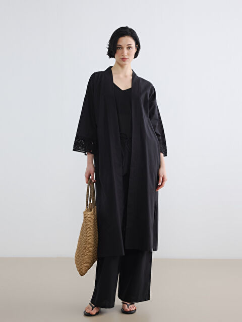 LCW Vision بنطلون نسائي واسع الساق بخصر مرن