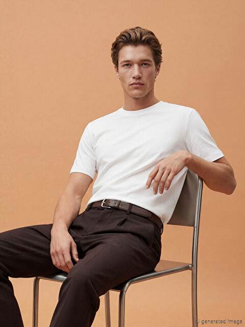 SOUTHBLUE Bisiklet Yaka Erkek Tişört - S6AR70Z8-R9J