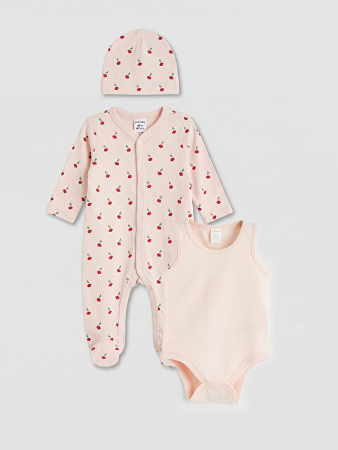 LCW baby Çiçekli Kız Bebek Hastane Seti - S6AR98Z1-LT4