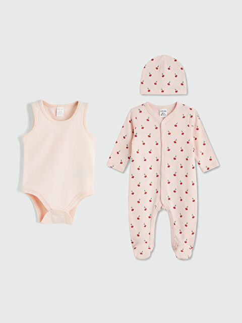 LCW baby Çiçekli Kız Bebek Hastane Seti - S6AR98Z1-LT4