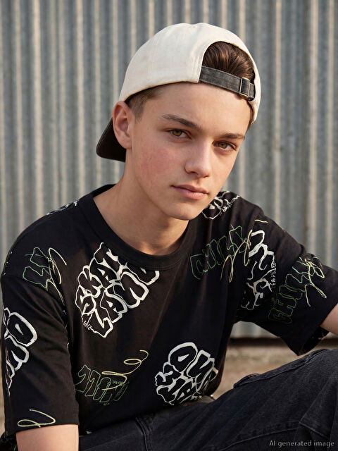 LCW Kids Printed Crew Neck Boys' T-Shirt