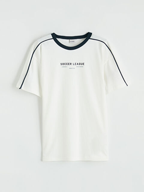 LCW Kids Bisiklet Yaka Baskılı Erkek Çocuk Tişört - S6AS08Z4-R9J