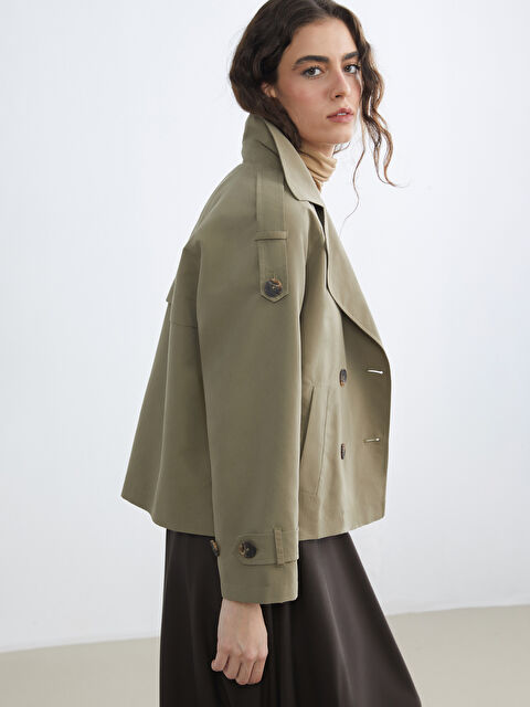 LCW Vision Women's Double-Breasted Trench Coat - S6AS59Z8-F7Z