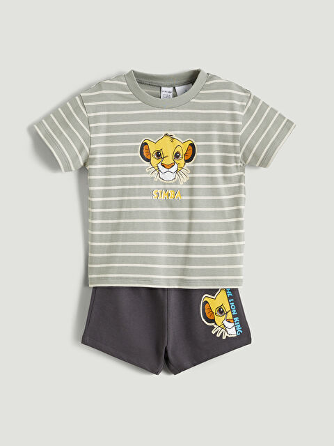 LCW baby Aslan Kral Baskılı Erkek Bebek Tişört ve Şort - S6AV11Z1-LFH