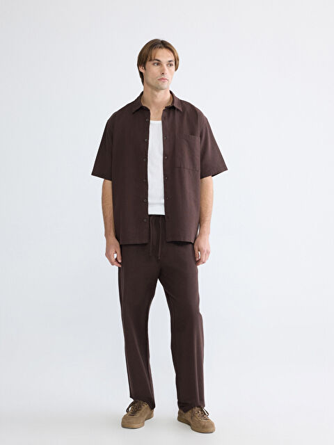 XSIDE Rahat Kalıp Keten Görünümlü Erkek Pantolon - S6AV12Z8-HDT