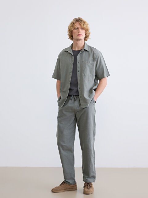 XSIDE Rahat Kalıp Keten Görünümlü Erkek Pantolon - S6AV12Z8-R1C