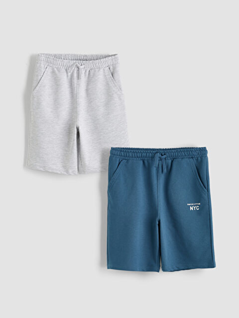 LCW Kids Beli Lastikli Erkek Çocuk Şort 2'li - S6AV17Z4-HHP