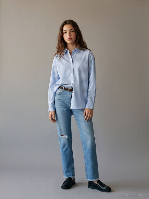 LCW Kids Slim Fit Kız Çocuk Jean Pantolon - S6AY00Z4-H45