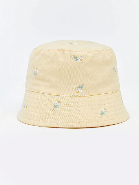 LCW ACCESSORIES Çiçek Nakışlı Kız Bebek Bucket Şapka  - S6AY52Z1-LQH