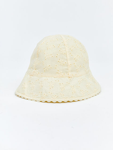 LCW ACCESSORIES Çiçek Nakışlı Kız Bebek Bucket Şapka  - S6AY55Z1-FPP