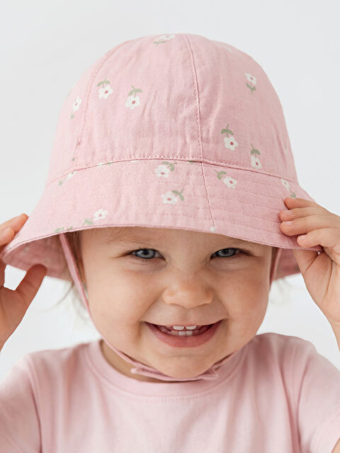 LCW baby Çiçekli Kız Bebek Bucket Şapka